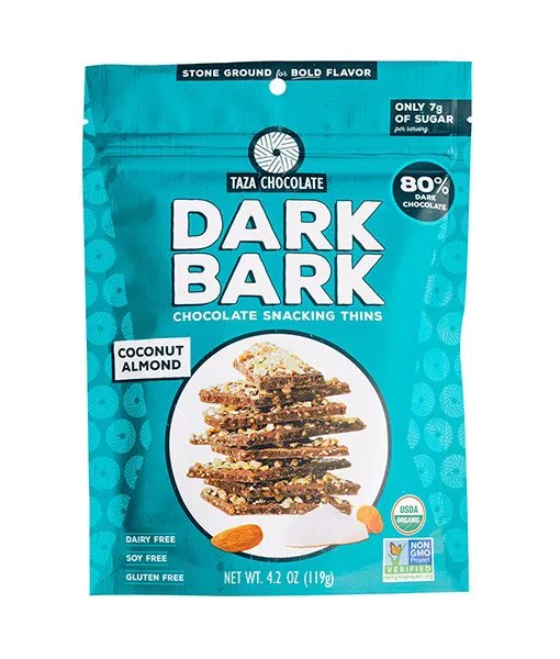 Taza mandulás kókuszos étcsoki snack