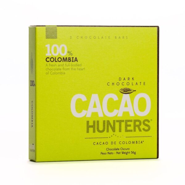 Cacao Hunters 100%-os kézműves étcsokoládé kolumbiai kakaóból Diptico
