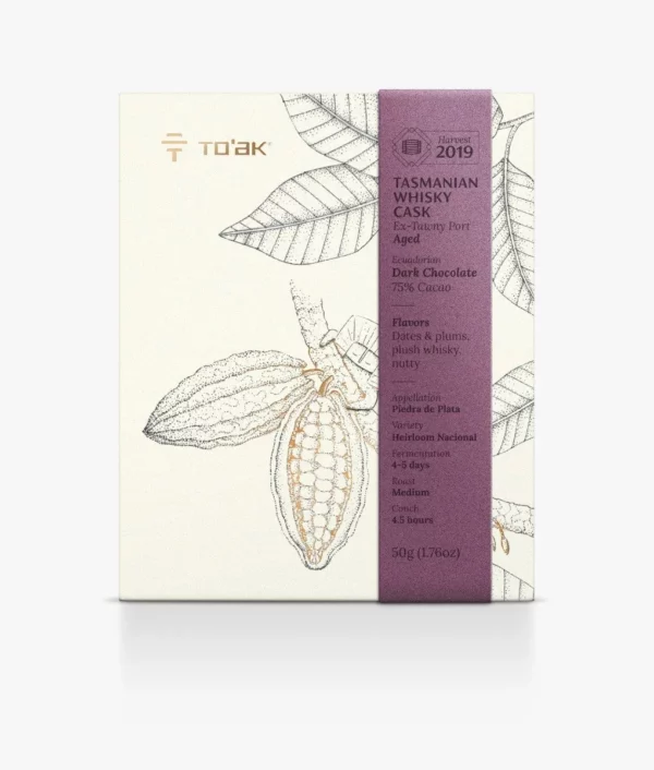 To'ak Signature tasmániai whiskys hordóban érlelt 75%-os étcsokoládé - 2019-es szüret - Image 5